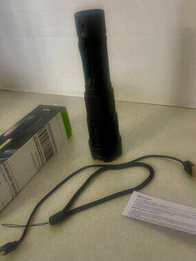 LED-- RECHARGEABLE FLASHLIGHT with different light settings.